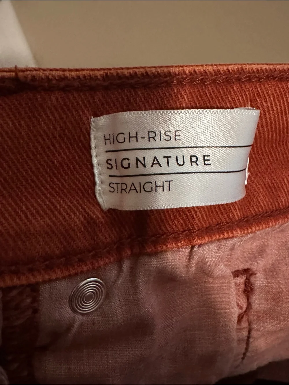 NWT Lane Bryant Signature High-Rise Straight Jeans Burnt Orange